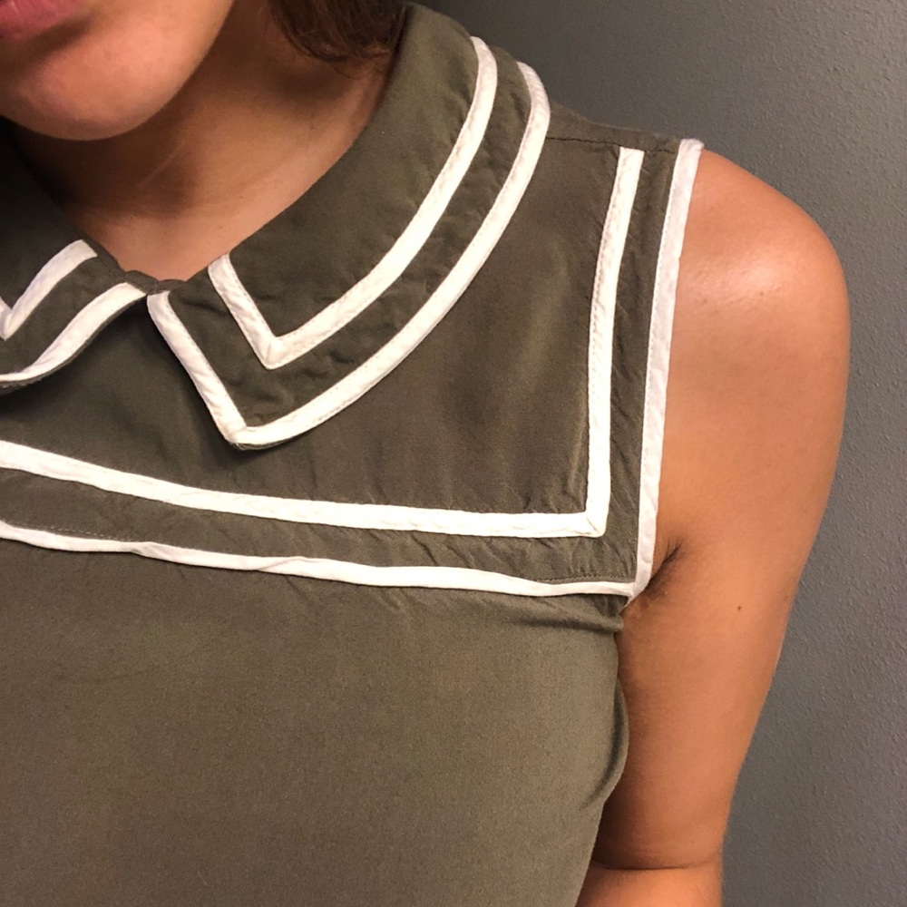 ModCloth Olive Green Blouse